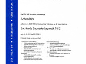 Bescheinigung Bauwerksdiagnostik Teil 2